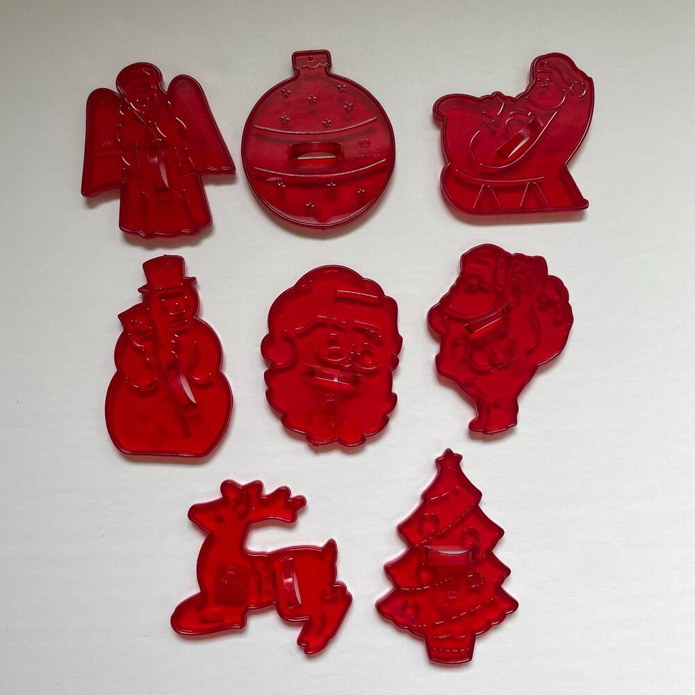 Vintage Christmas Cookie Cutters by HRM Crown Logo Set of 8